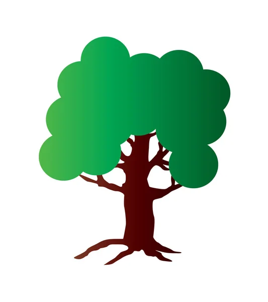 グラデーションのニレの木 — ストックベクタ
