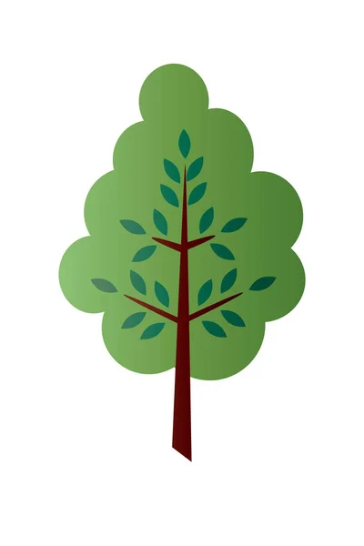 Silhueta de árvore gradiente — Vetor de Stock
