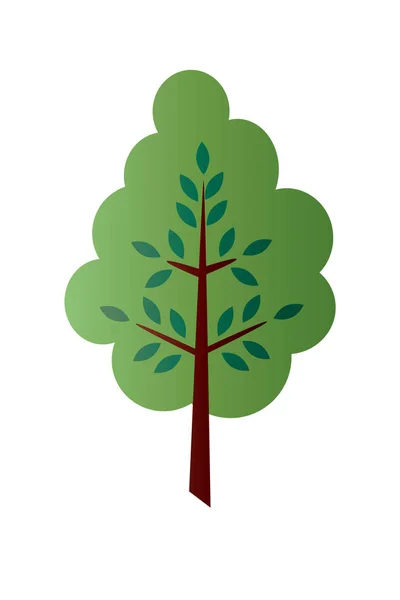 Silueta de árbol de gradiente — Vector de stock