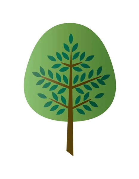 Ντεγκραντέ δέντρο με φύλλα — Διανυσματικό Αρχείο