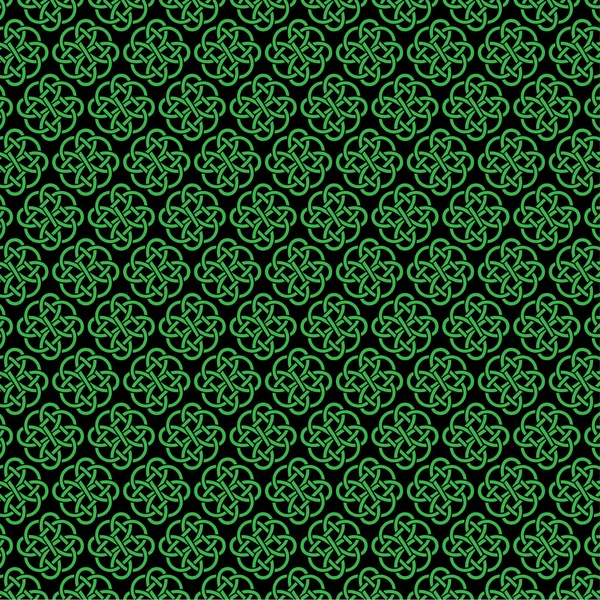 Patrón de nudo celta verde — Vector de stock
