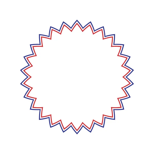 Zig zag ramki circle — Wektor stockowy