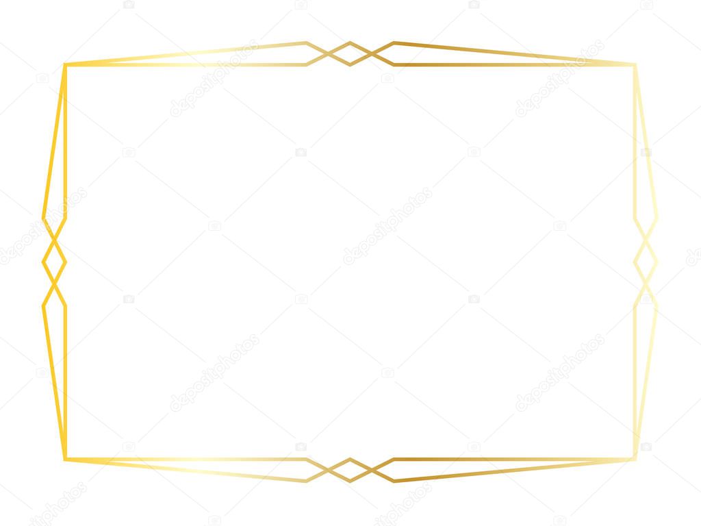 gold art deco square frame