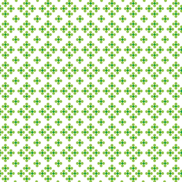 Tréboles verdes patrón de puntos — Vector de stock
