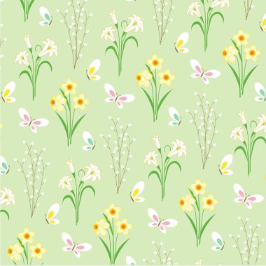 Paskalya çiçekleri arka planı