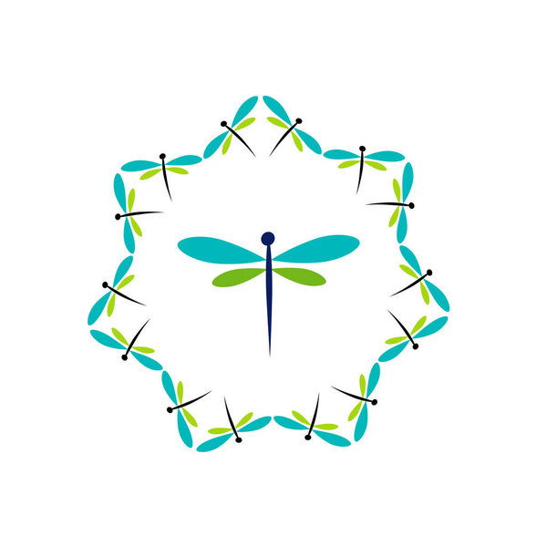Dragonfly icon silhouettes