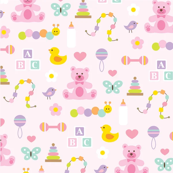 Baby pattern background — Stock Vector