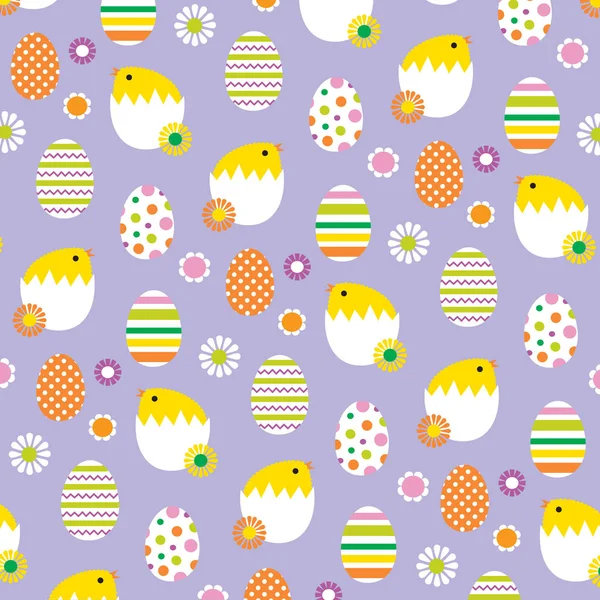 Cute easter pattern — Stock Vector