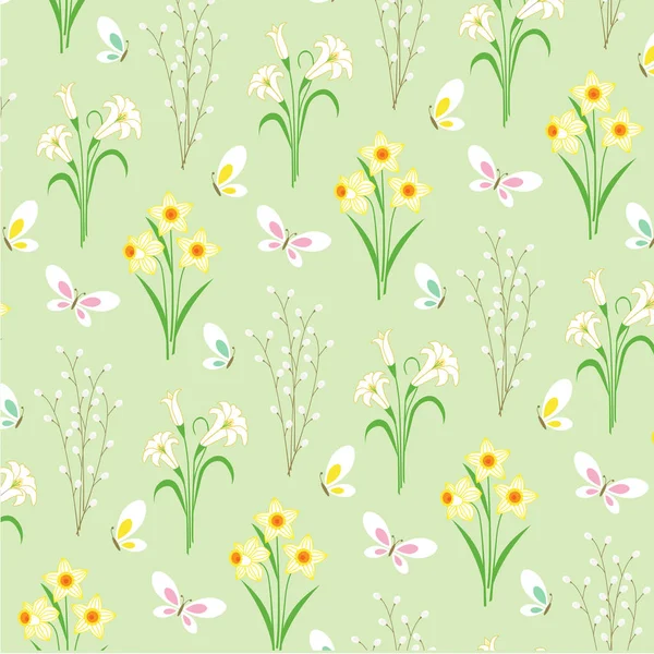 Fondo flores de Pascua — Vector de stock