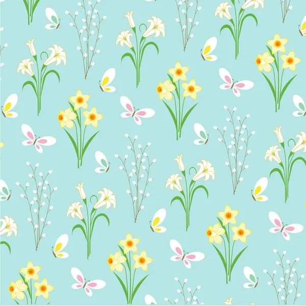 Fondo flores de Pascua — Vector de stock