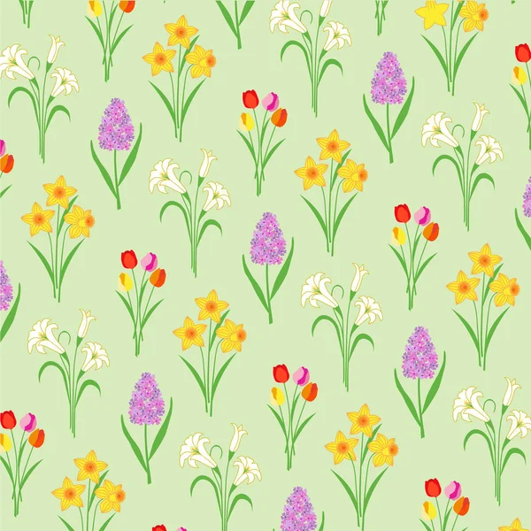 Påsk blommor bakgrund — Stock vektor