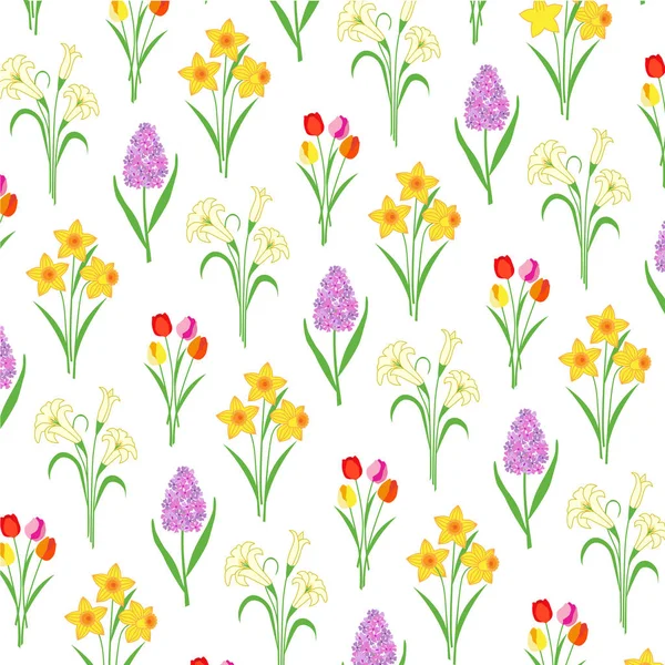 Ostern Blumen Hintergrund — Stockvektor