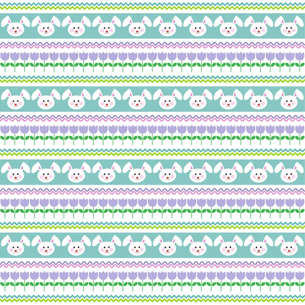 Easter bunny pattern — Stock Vector