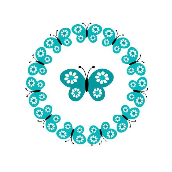 蝶のシームレスなパターン — ストックベクタ