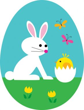 Paskalya tavşanı ve yumurta