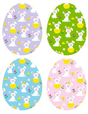 bunnies ile Paskalya yortusu yumurta