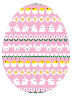 sevimli tavşan ile Paskalya yortusu yumurta