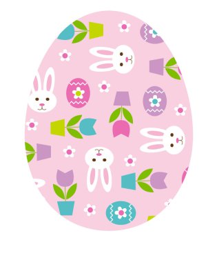 sevimli tavşan ile Paskalya yortusu yumurta