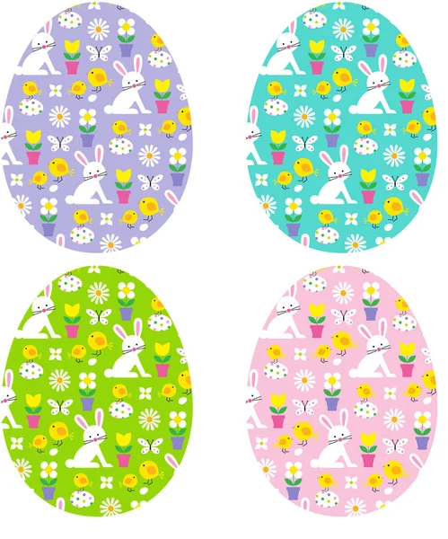 Paskalya yumurtaları ile sevimli tavşan koymak 