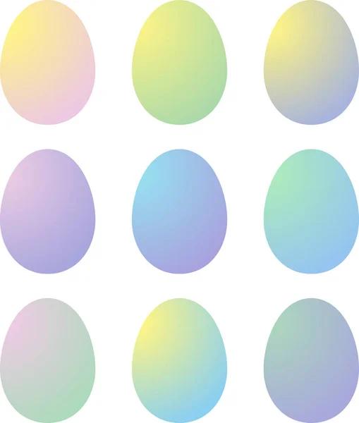 Gradiente de huevos de Pascua puestos — Vector de stock