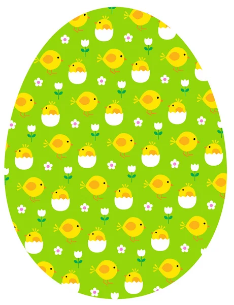 Green easter egg — Stock Vector