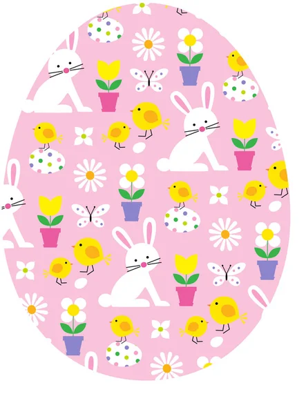 Pisanka z cute bunny — Wektor stockowy