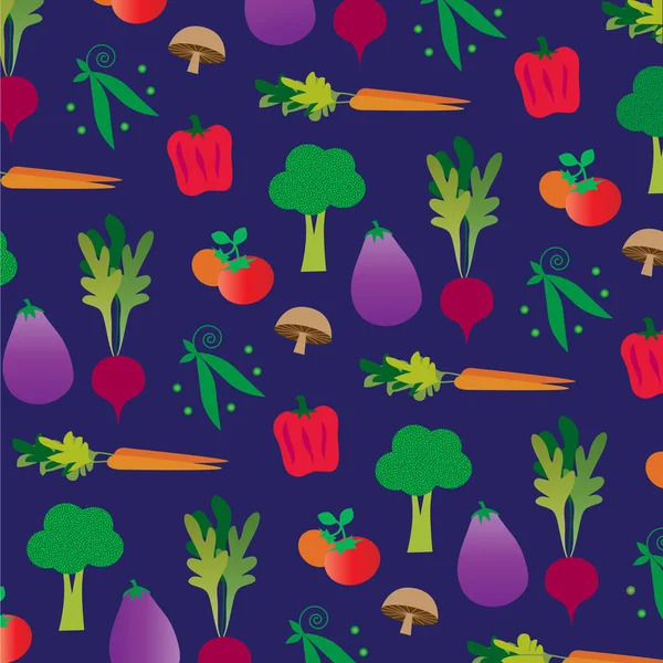 卡通蔬菜模式 — 图库矢量图片