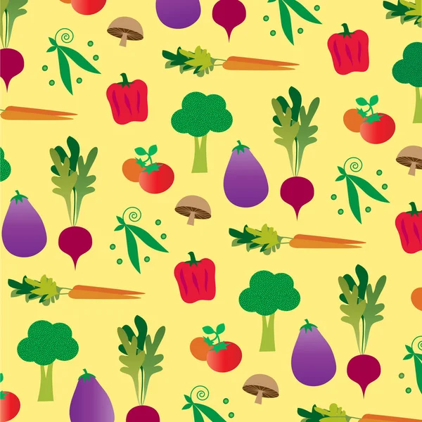 Dibujos animados patrón vegetal — Vector de stock