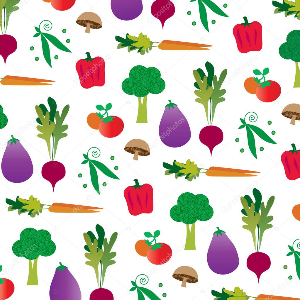 cartoon vegetable pattern