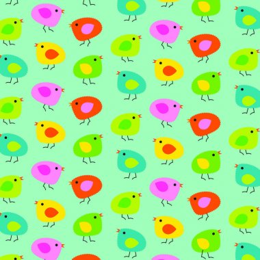 Civciv ile parlak desen