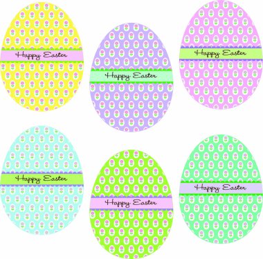 Easter eggs with floral pattern