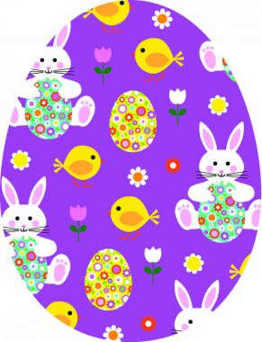 Sevimli desenli Paskalya yortusu yumurta