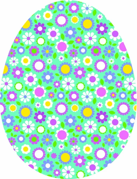 Velikonoční vejce s květinovým vzorem — Stockový vektor
