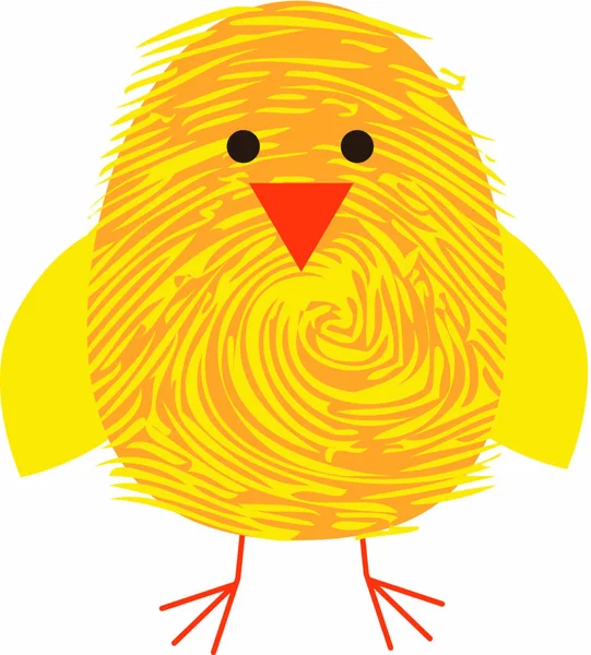 Divertido oriental chick — Vector de stock