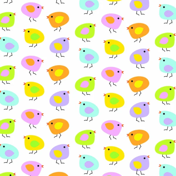 Bright pattern with chicks — Stock Vector