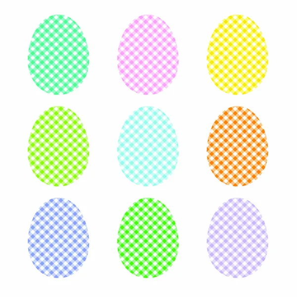 Huevos de Pascua a cuadros — Vector de stock