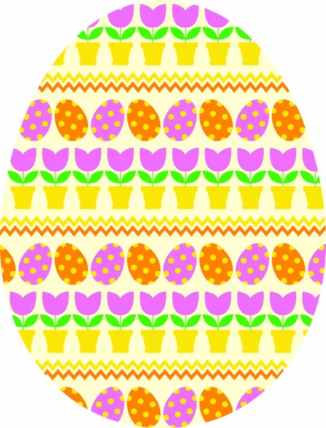 Пасхальное яйцо с цветочным узором — стоковый вектор