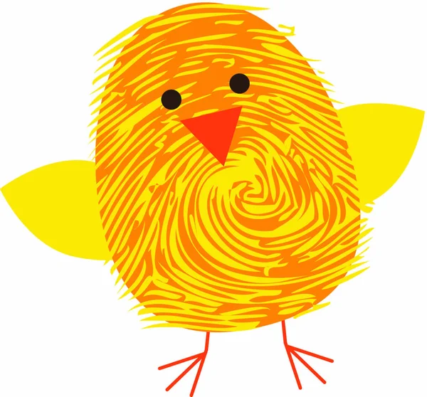 Divertido oriental chick — Vector de stock