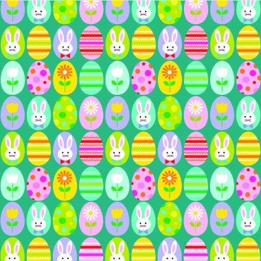 şirin Paskalya ve bunny desen 