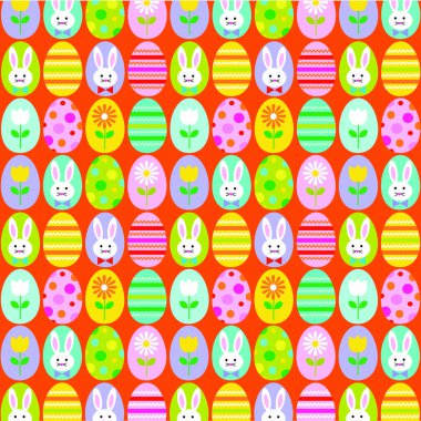 şirin Paskalya ve bunny desen 
