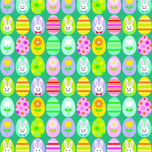 Lindo Pascua y patrón de conejo — Archivo Imágenes Vectoriales