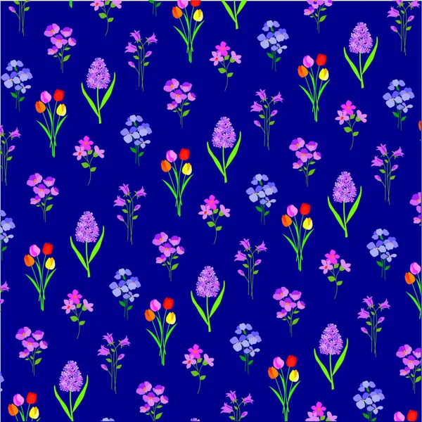 Easter flowers pattern — Stock Vector