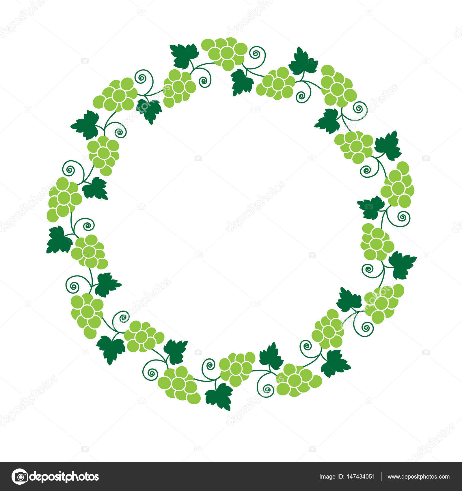 Download Green grapevine circle frame — Stock Vector © scrapster ...