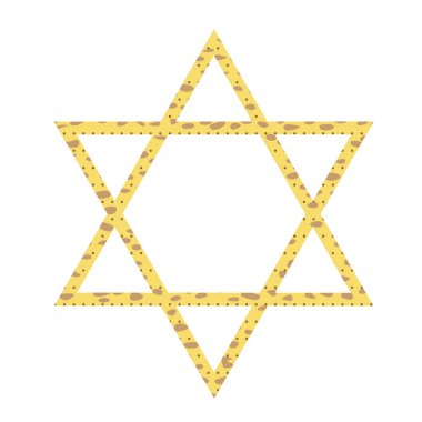 matzoh doku ile Yahudi yıldızı