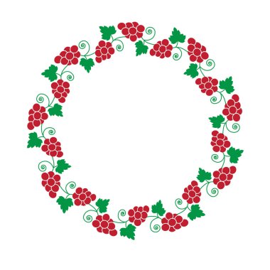 Yeşil asma daire çerçeve 