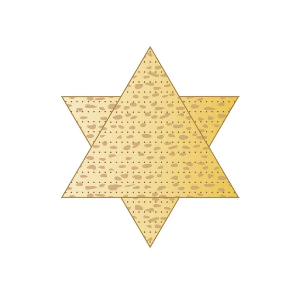 Matzoh jewish star — Stock Vector