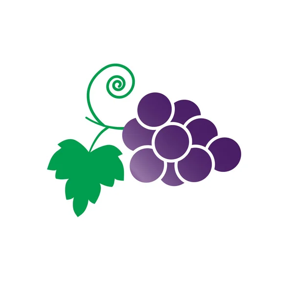 Delicious bunch of grapes icon — Stock Vector