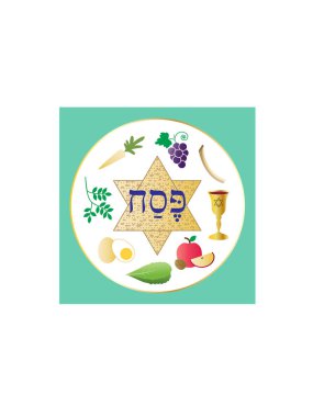 mutlu Fısıh seder tabağı