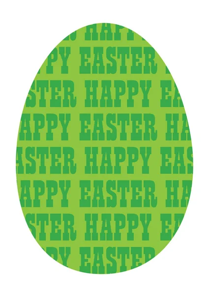 Huevo tipografía de Pascua verde — Vector de stock