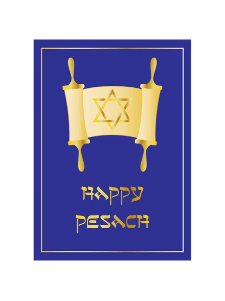 Feliz passover gráfico com torá — Vetor de Stock